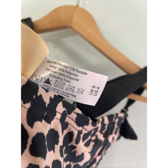 Collectif X Playful Promises Leopard Skirted Swimsuit Pin Up Rockabilly Sz 4, Xs - Picture 12 of 13